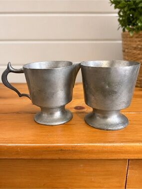 Vintage Wilton Armetale Pewter Cream & Sugar Set Mid Century Farmhouse Set